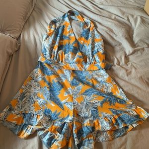 ROMPER WITH CRISS CROSS BACK- 1X